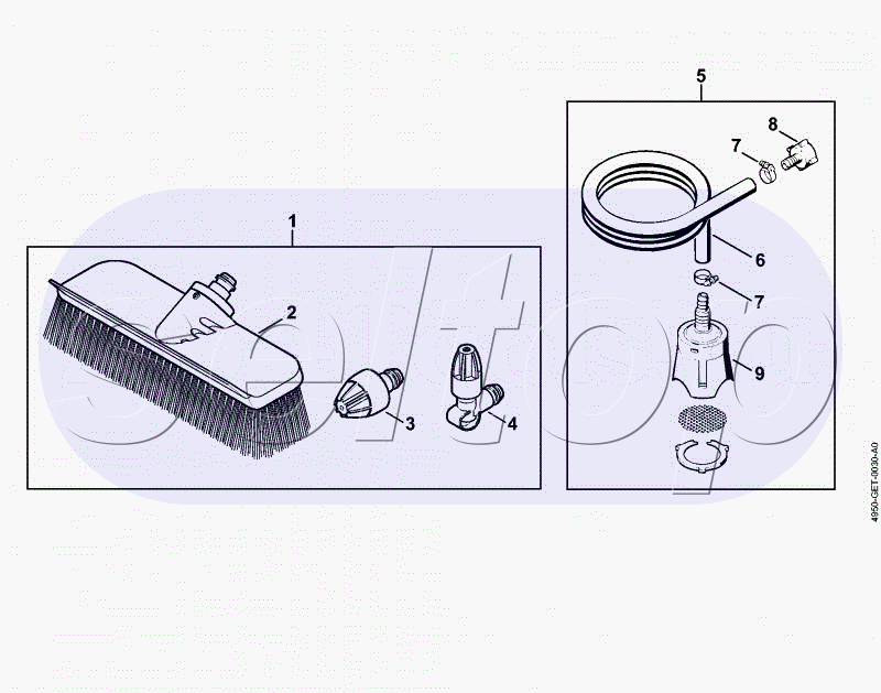 Моечная щётка. Всасывающий шланг STIHL RE 130 PLUS