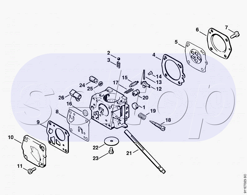 Карбюратор HS-271, до 3 40 725 601 STIHL P 840