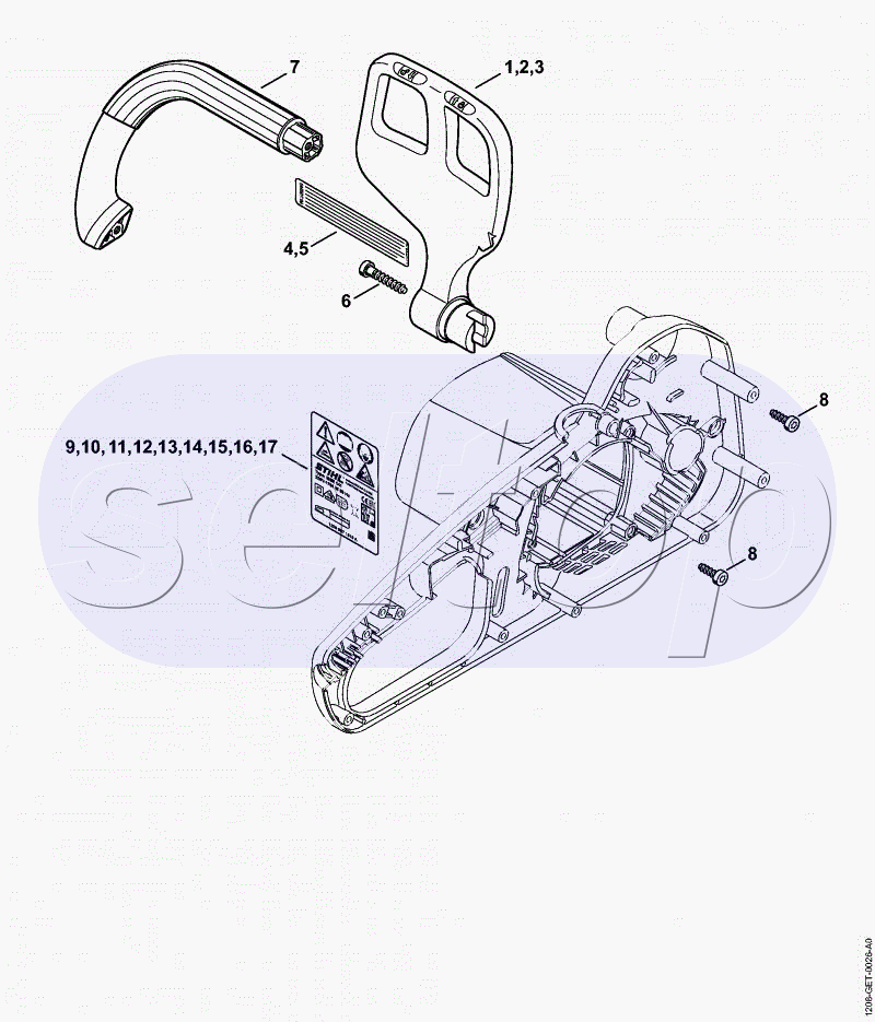 Приспособление для защиты рук STIHL MSE 141 C