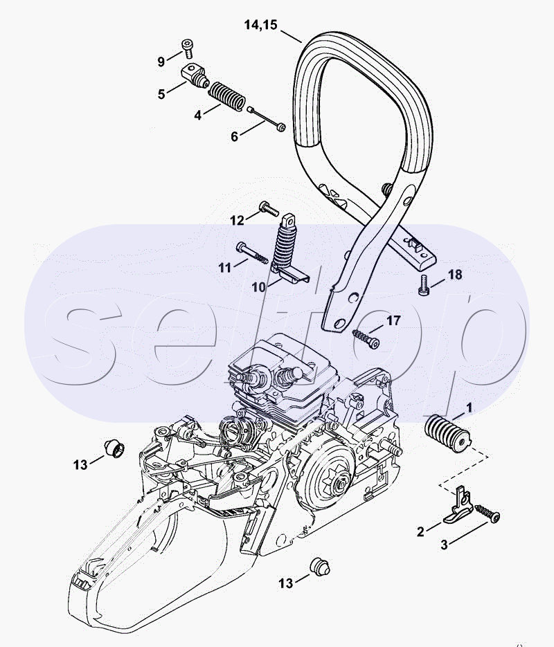 Трубчатая рукоятка STIHL MS 241 C-M