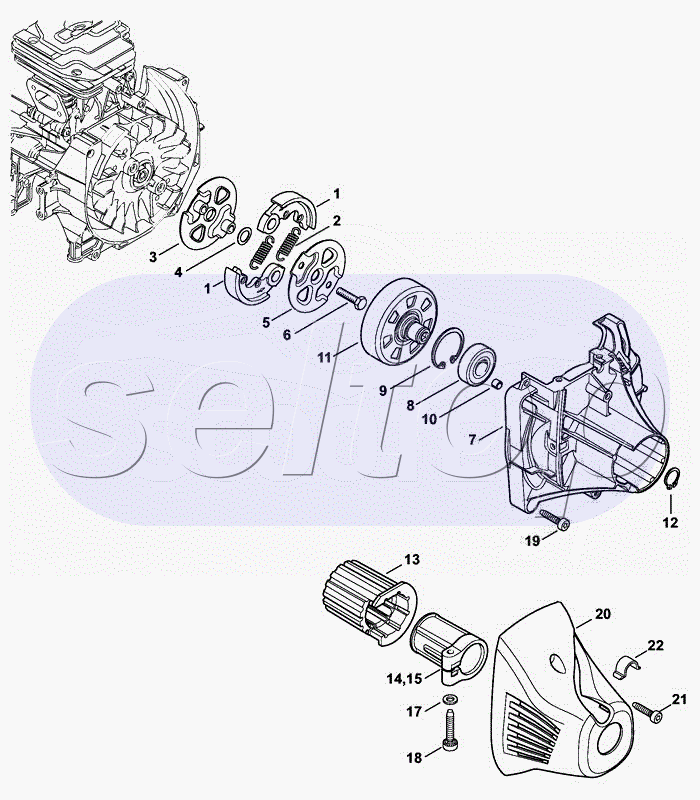 Mуфта. Корпус муфты STIHL FS 240 C-E