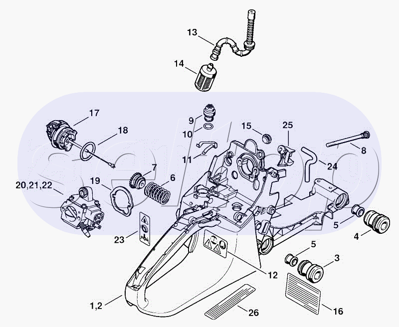 Корпус топливного бака STIHL MS 280