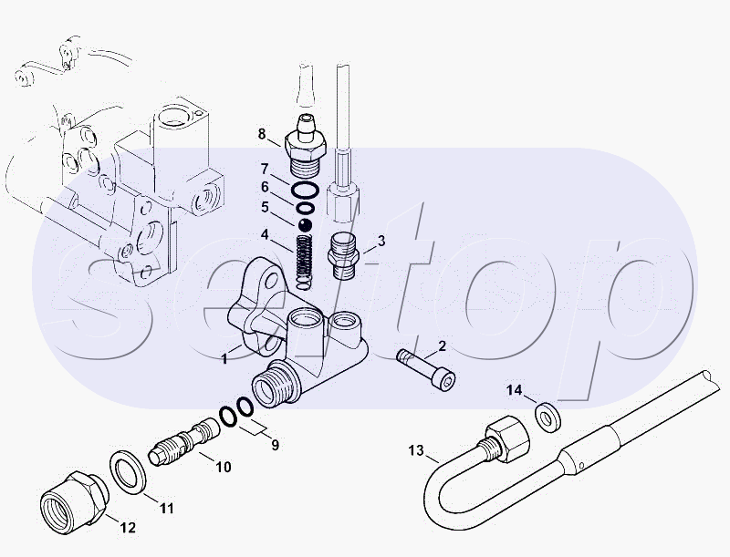 Регулировочный предохранительный блок, обратный клапан STIHL RE 462